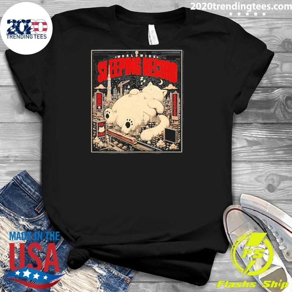 Worldwide Sleeping Record Tokyo Big Cat Shirt