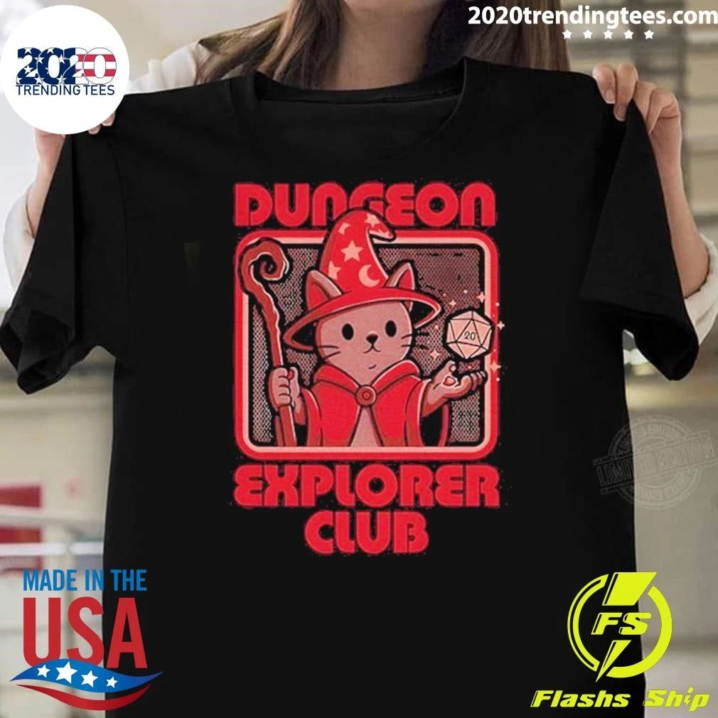 Rpg Mage Cat Dungeon Explorer Club Shirt