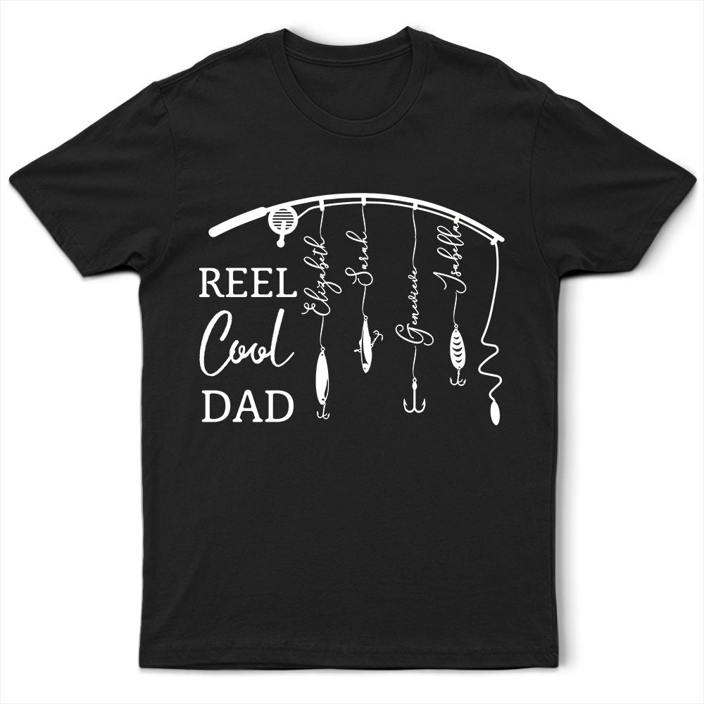 Reel Cool Dad Grandpa - Personalized T Shirt