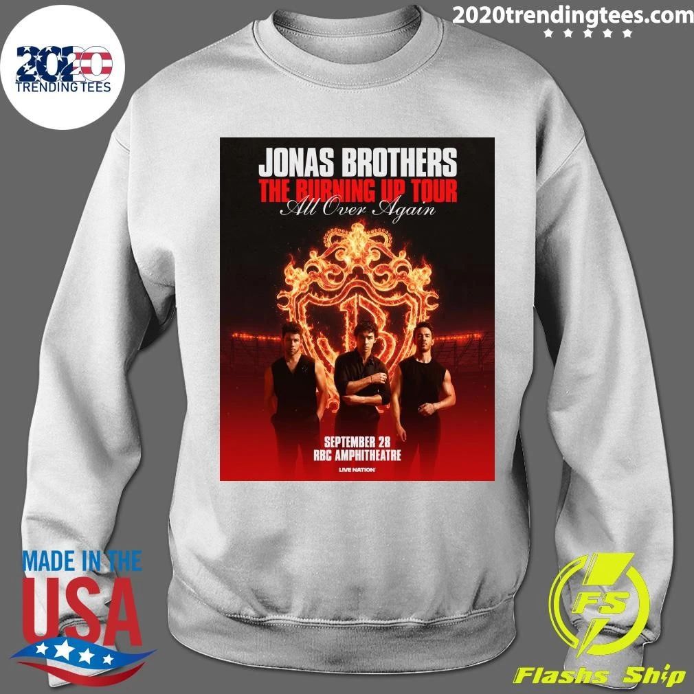 Jonas Brothers The Burning Up Tour All Over Again September 28, 2026 Shirt