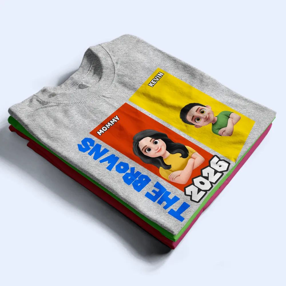 Family Name Basic Color Arcade Theme - Personalized T Shirt