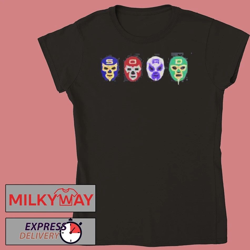 System Of A Down CDMX Mexico 2026 Pop Up Shop Merch Tee At Estadio GNP Seguros On 27 And 28 May 2026 Lucha Libre Maskes T-Shirt