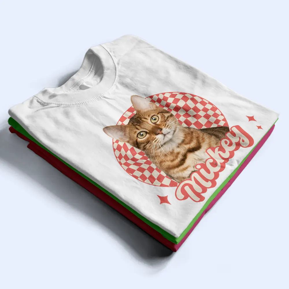 Custom Photo Vintage Dog Cat Pet - Personalized T Shirt