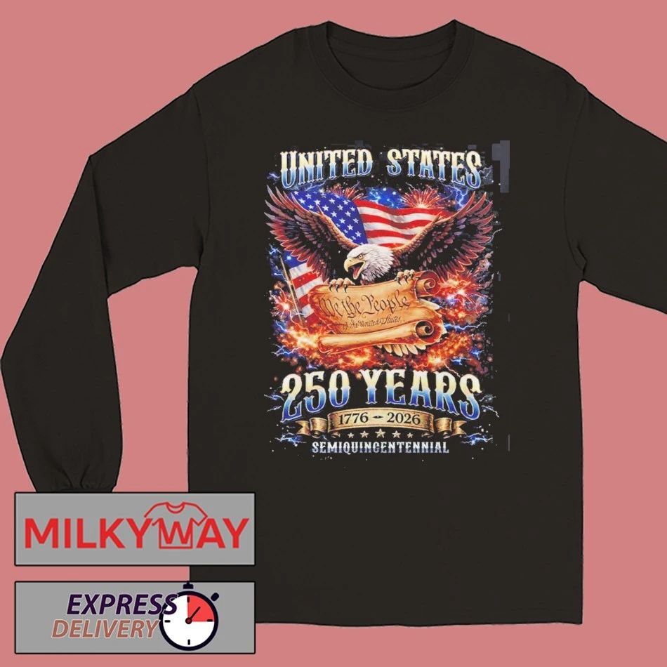 United States Of America USA 250 Anniversary 1776 2026 Eagle Semiquincentennial T-Shirt