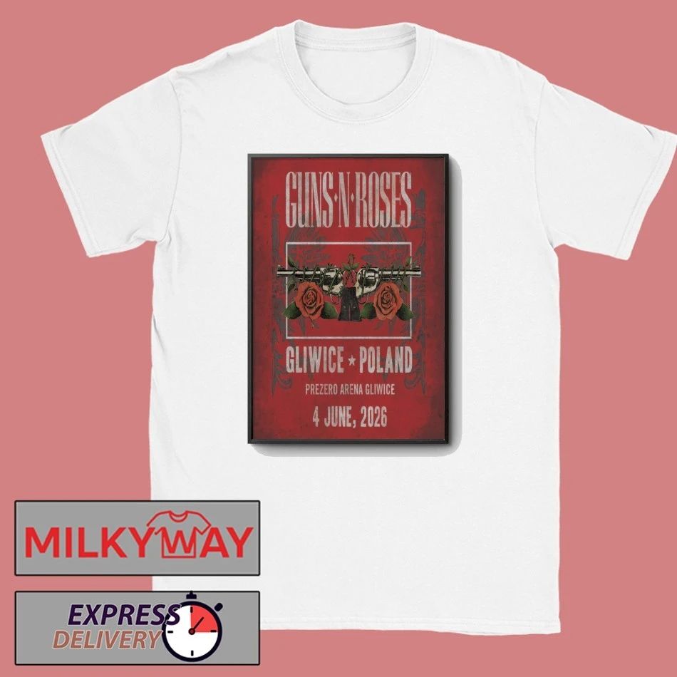Guns N’ Roses World Tour 2026, Gliwice 04 Jun 2026 Poster shirt