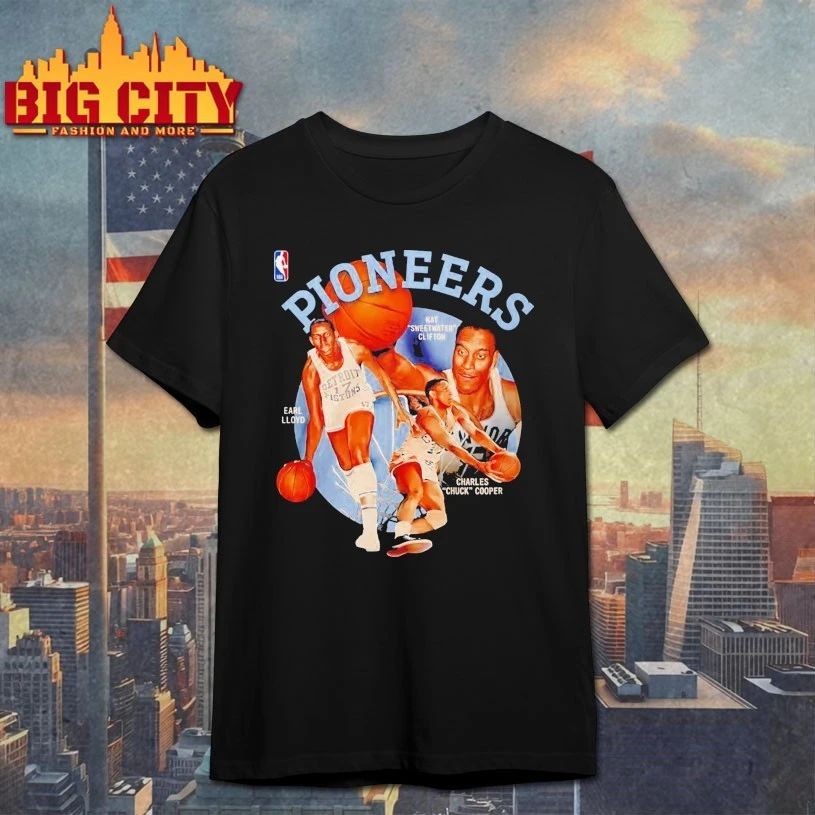 NBA Pioneers Day Nat Sweetwater Clifton Earl Lloyd And Charles Chuck Cooper t-shirt