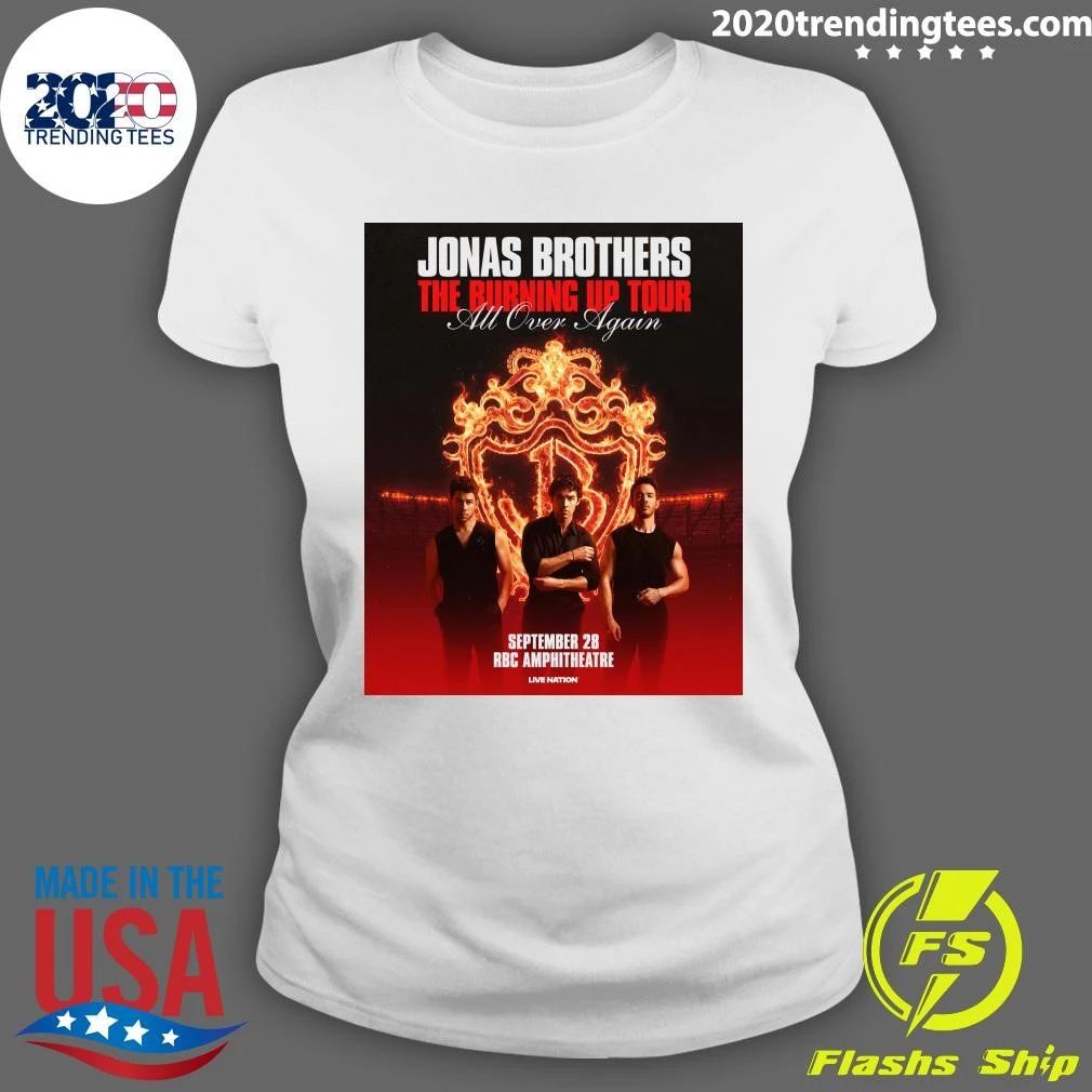 Jonas Brothers The Burning Up Tour All Over Again September 28, 2026 Shirt