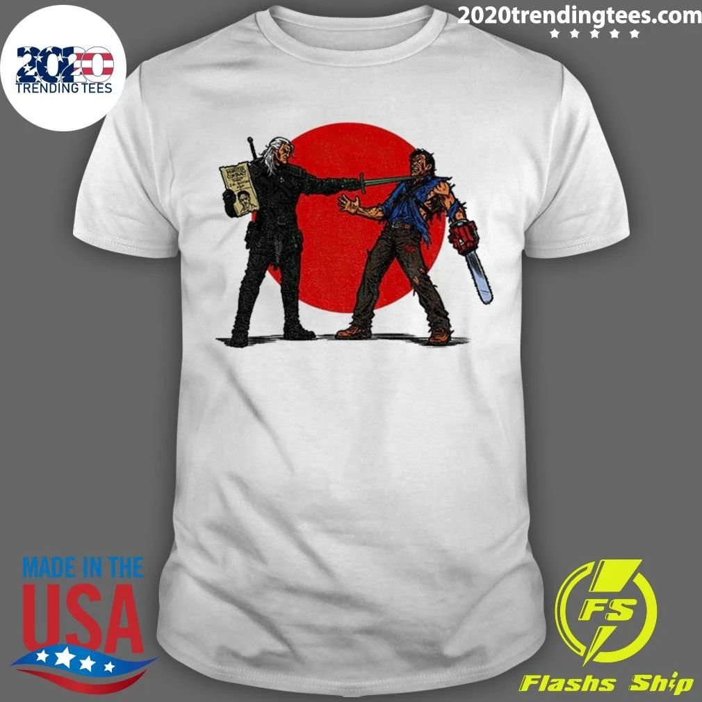 Geralt vs Ash Evil Dead Or Alive Shirt