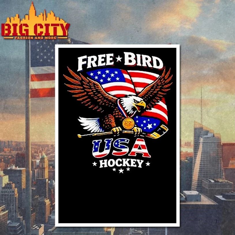 Free Bird USA Hockey Gold Medal T-shirt
