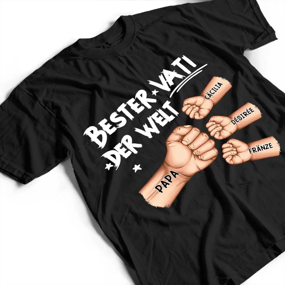 Ghettofaust Bester Papa Opa Der Welt - Personalisiertes T Shirt