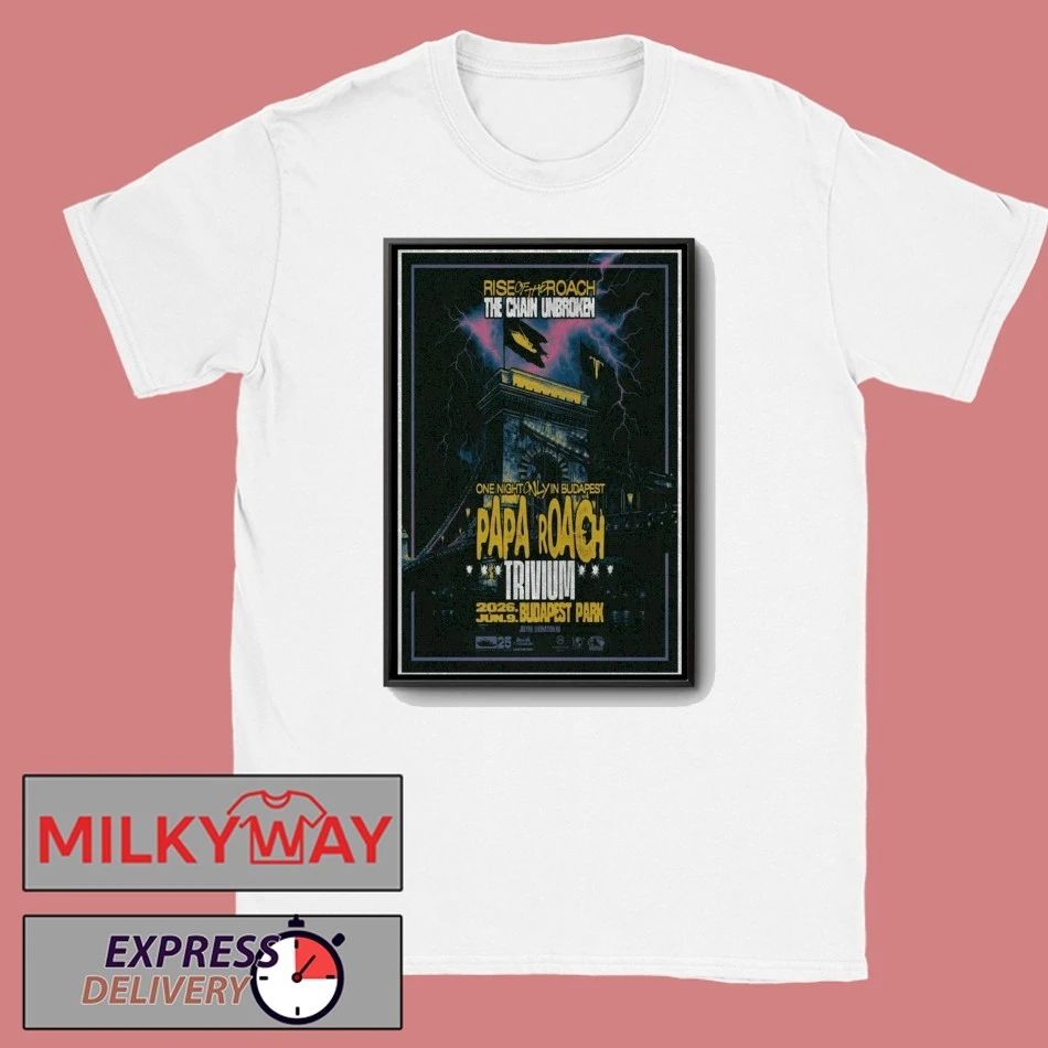 LIMITED June 9 2026 Papa Roach Budapest, HUN Budapest Park Poster shirt