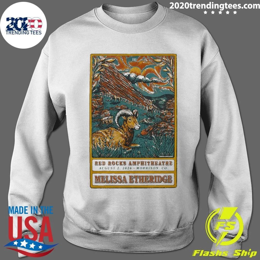 Melissa Etheridge Red Rocks Morrison Co 2026 Concer Shirt