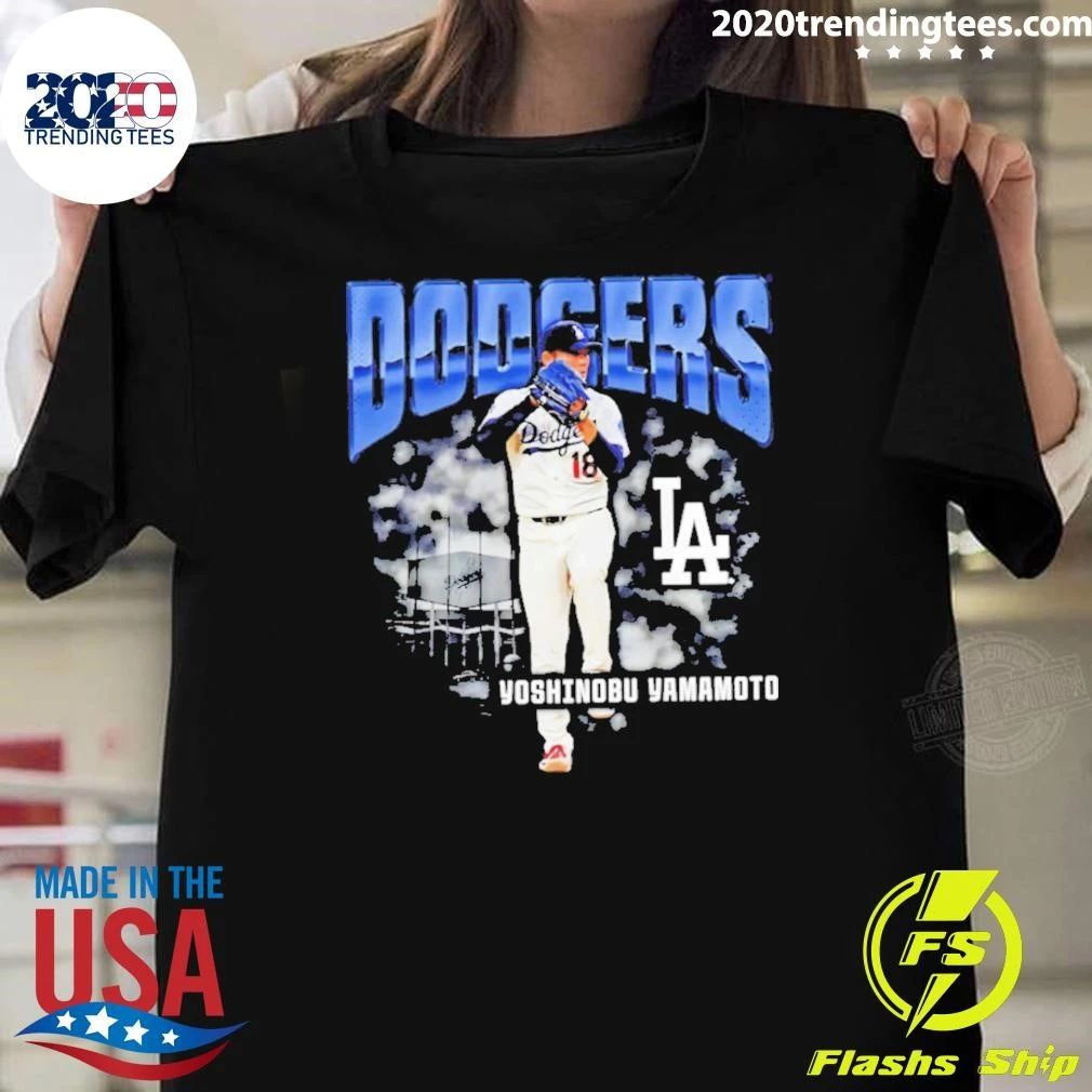 Funny Yoshinobu Yamamoto Los Angeles Dodgers Starting Pitcher Enlarged Player Shirt