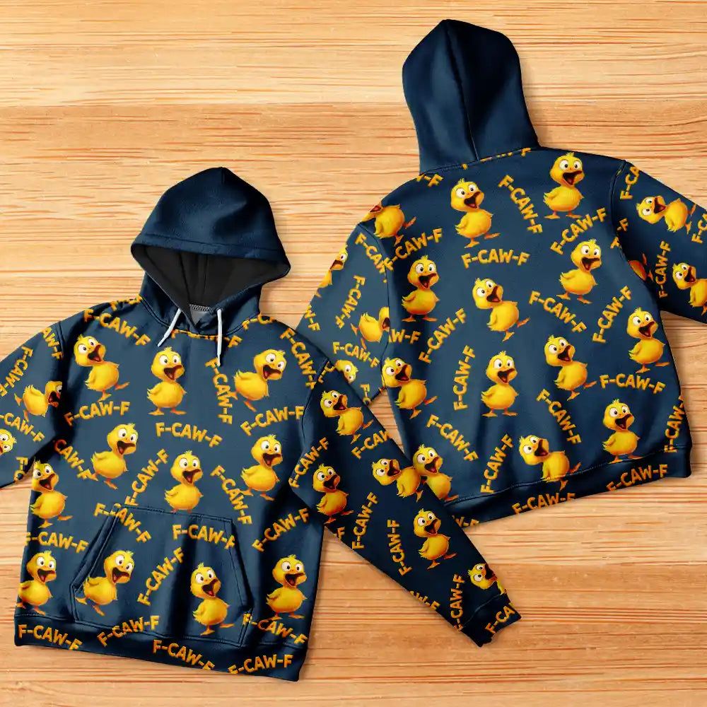 Funny Chicken Bird F Caw F - Personalized Pullover Hoodie