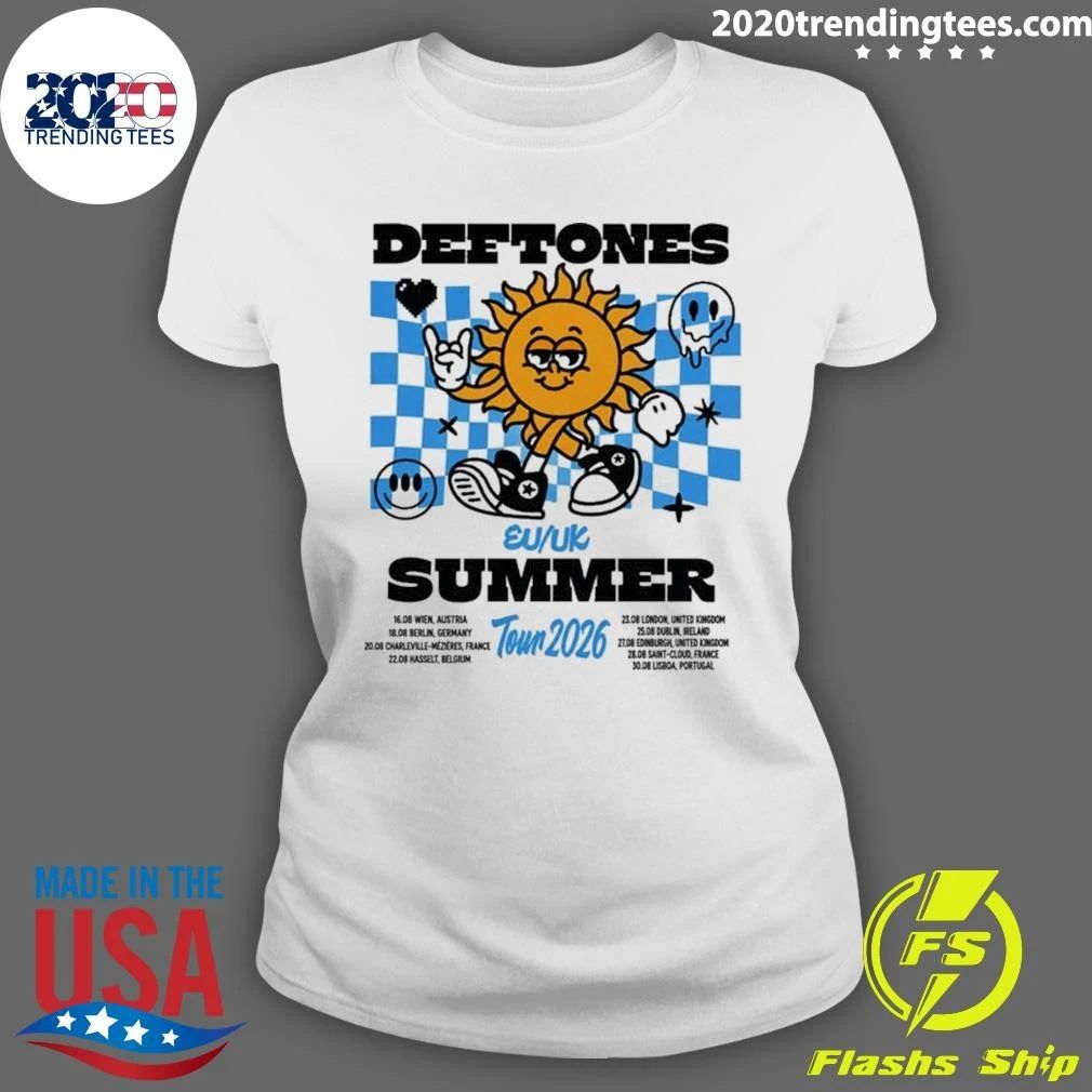 Deftones Merch EU UK Summer Tour 2026 Sun Tour Shirt