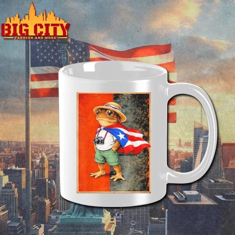 Original Coqui Frog Puerto Rico Flag Puerto Rican Taino Boricua T-Shirt