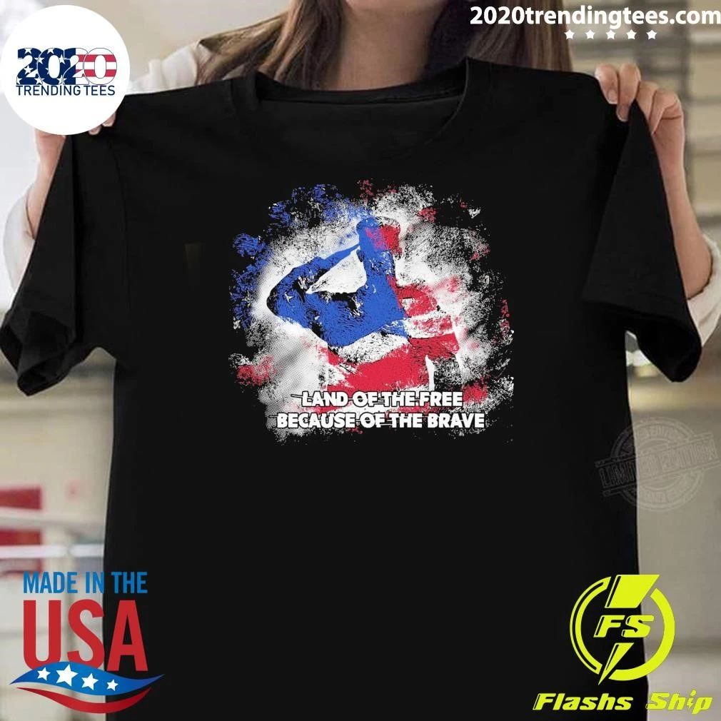 American Flag Land Of The Free Because Of The Brave Shirt