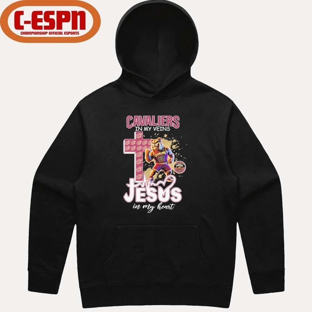 Cleveland Cavaliers Mascot In My Veins Jesus In My Heart Shirt