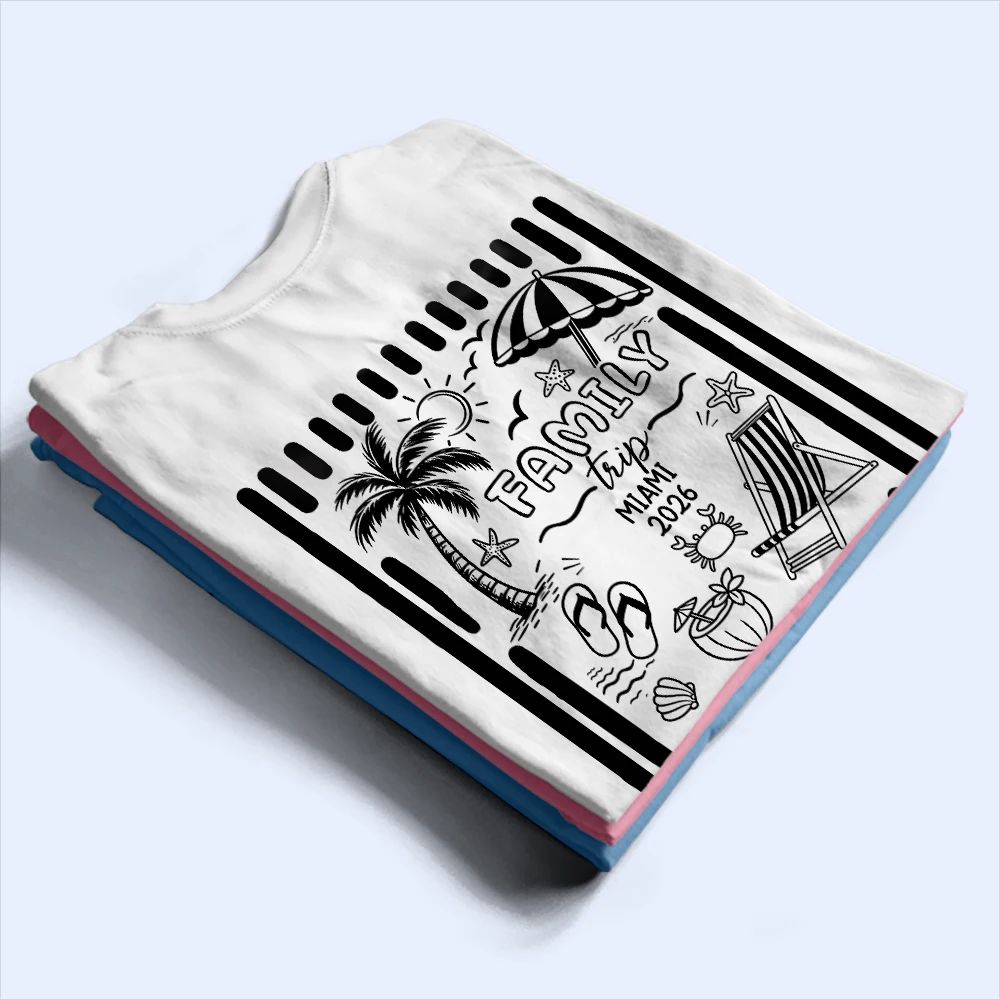 Custom Photo Pencil Sketch Beach Crew Besties Trip - Personalized T Shirt