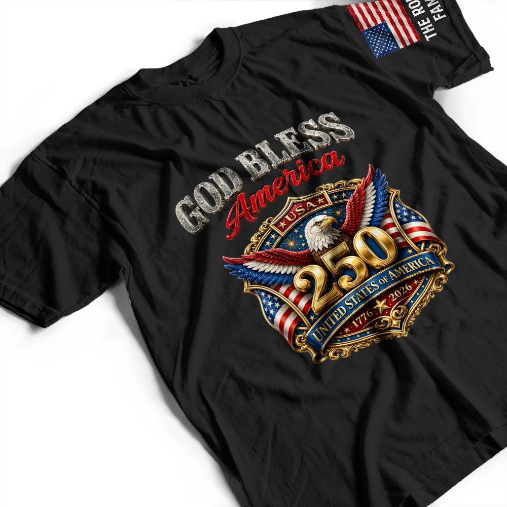 God Bless America - Personalized T Shirt