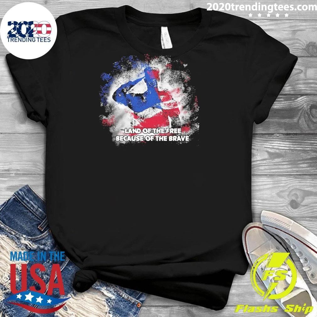 American Flag Land Of The Free Because Of The Brave Shirt