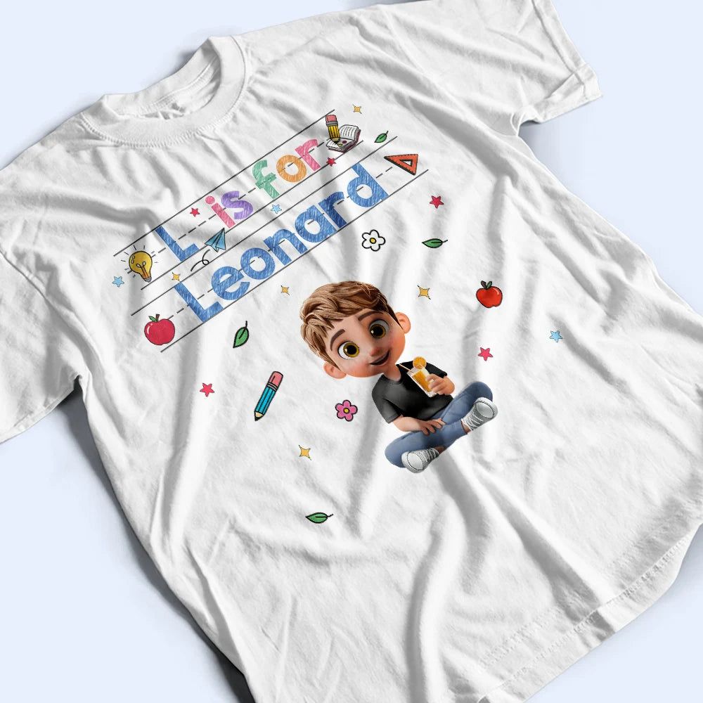 Monogram Kid Is For - Personalized T Shirt