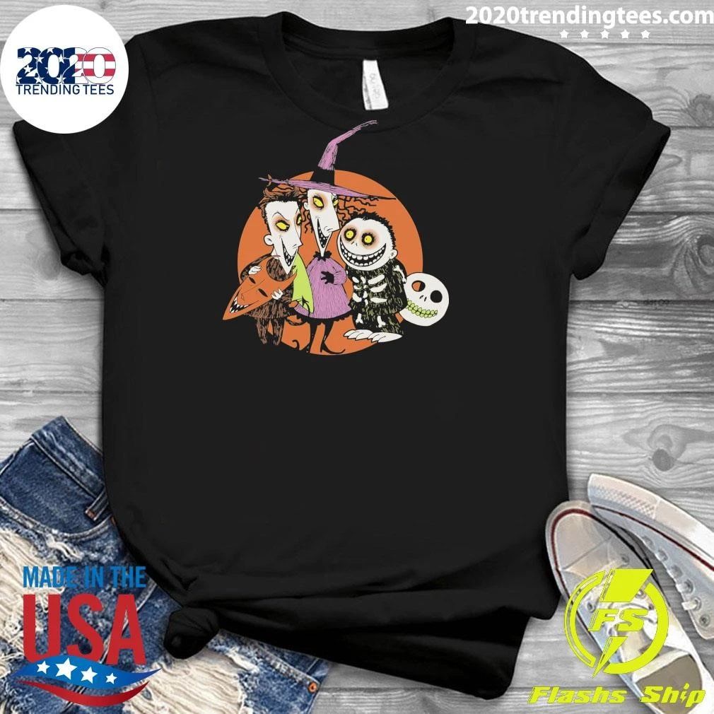 The Nightmare Before Christmas Mens Halloween Lock Shock and Barrel Shirt