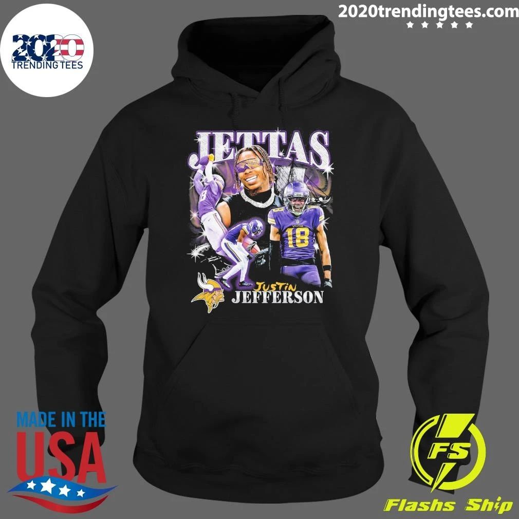 Fanatics Black Minnesota Jettas Justin Jefferson Notorious Player Shirt