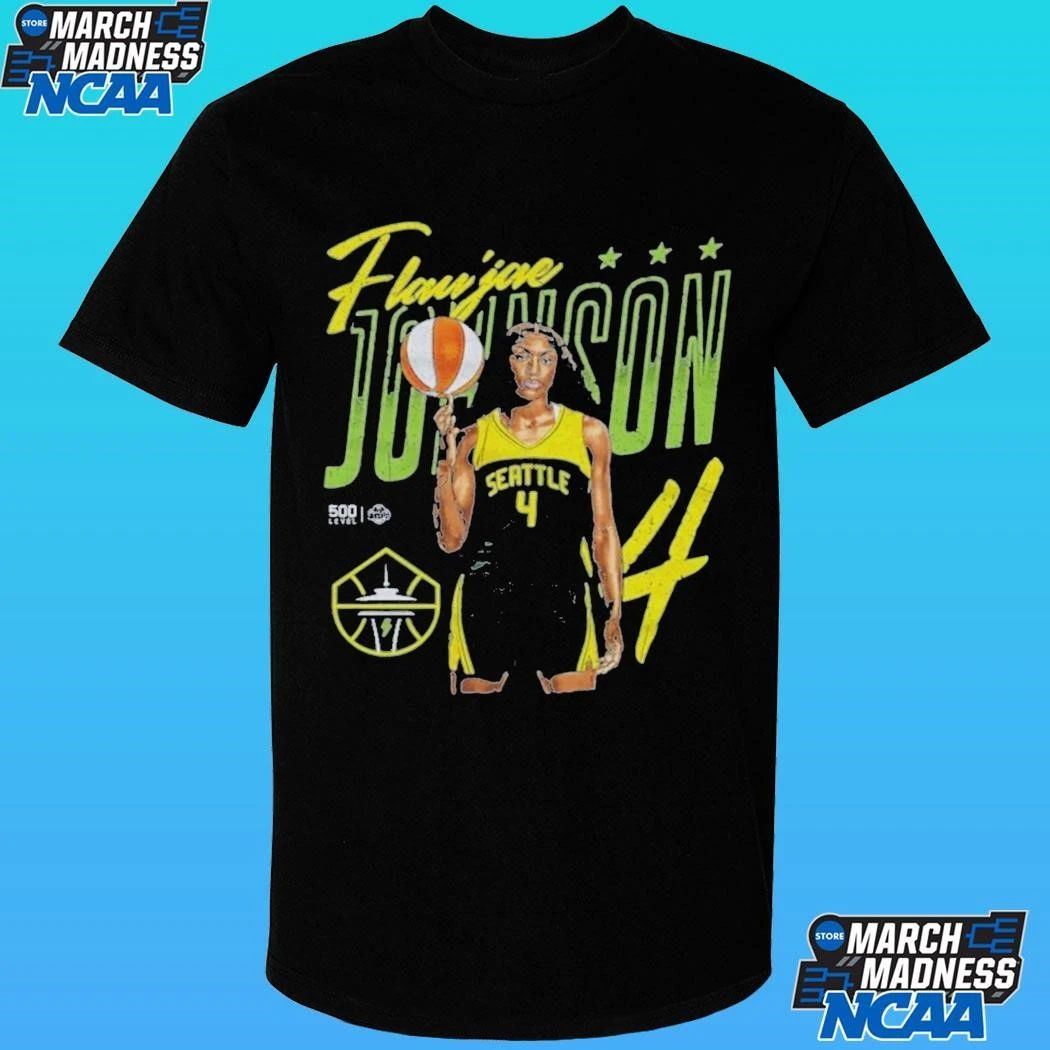 Flau’jae Johnson Seattle Storm Player Pose Wht Shirt