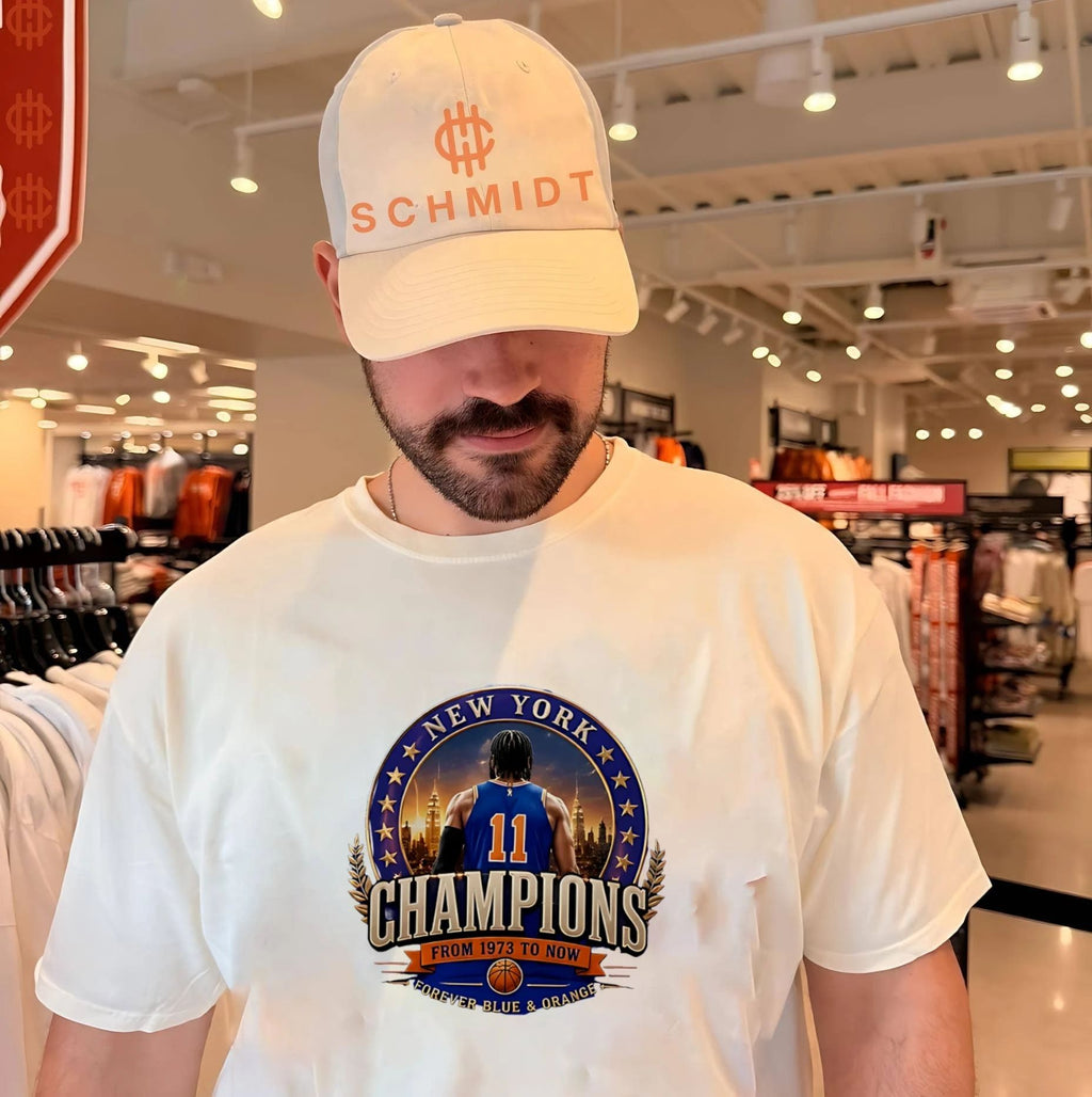 New York Knicks Champions from 1973 to now forever blue and orange shirt