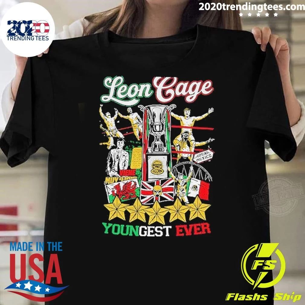 Leon Cage Cmll Wrestling Champion Commemorative Leon Cage Youngest Ever Shirt