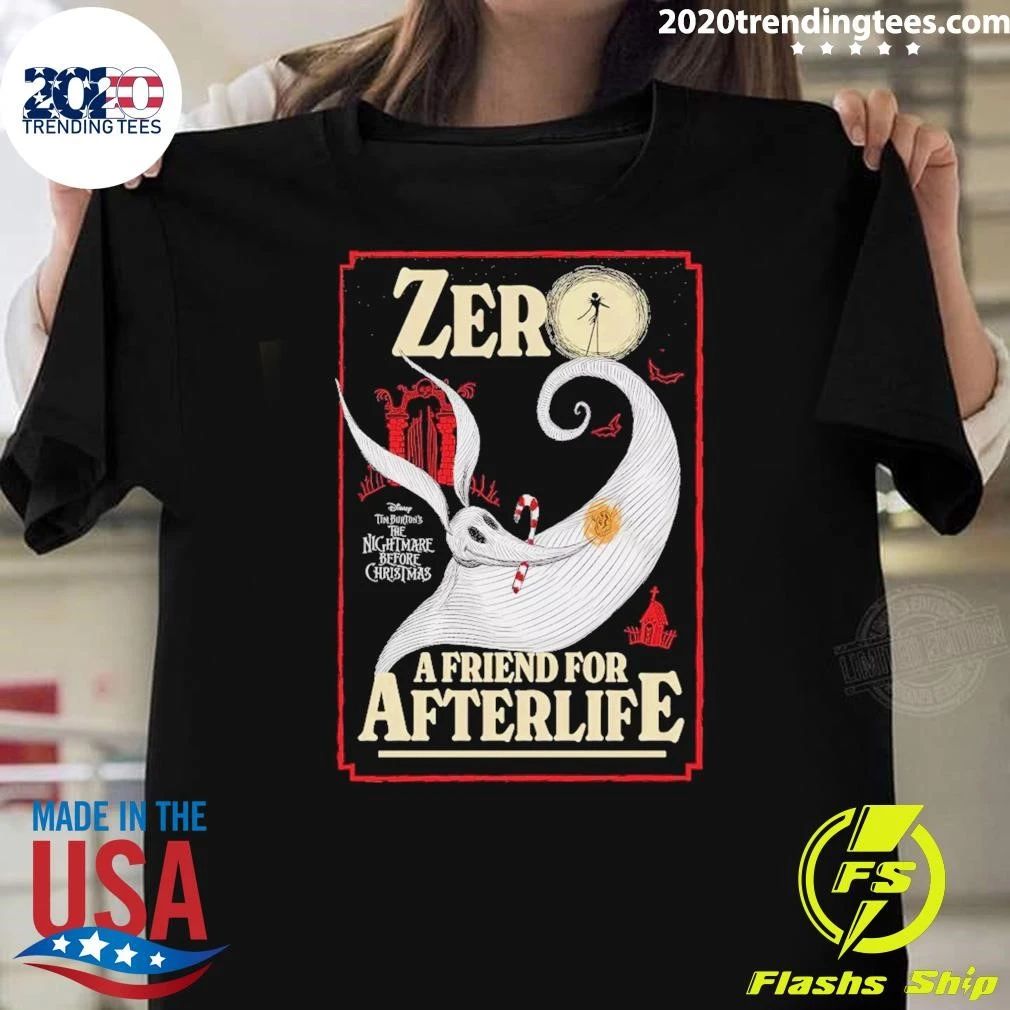 The Nightmare Before Christmas Juniors Womens Halloween A Friend For Life Zero Poster Shirt