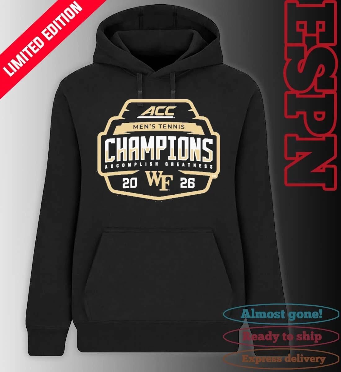 Wake Forest University Men’s Tennis 2026 ACC Champions Locker Room T-Shirt