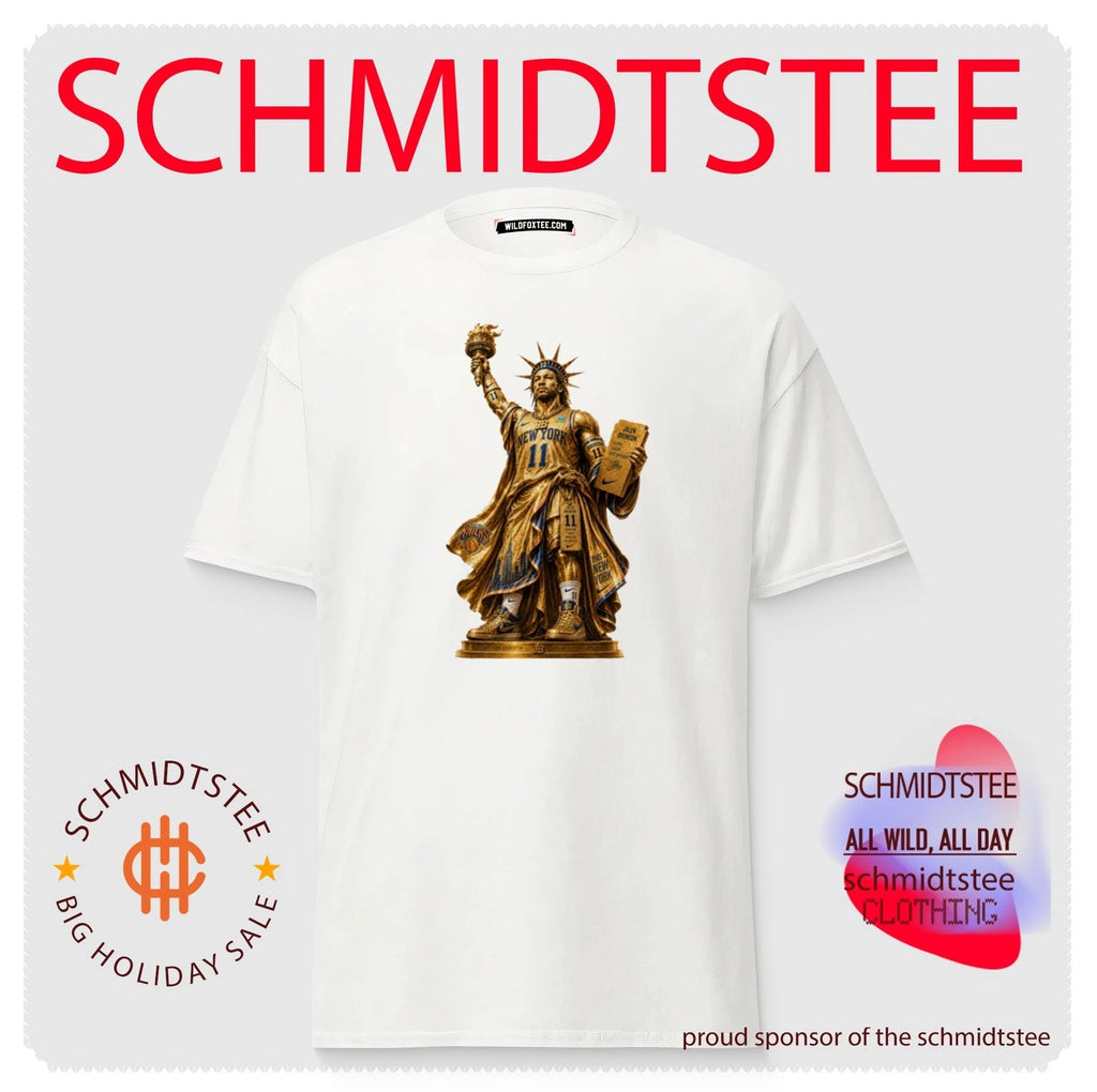 New York Knicks Jalen Brunson as Statue of Liberty illustrated shirt