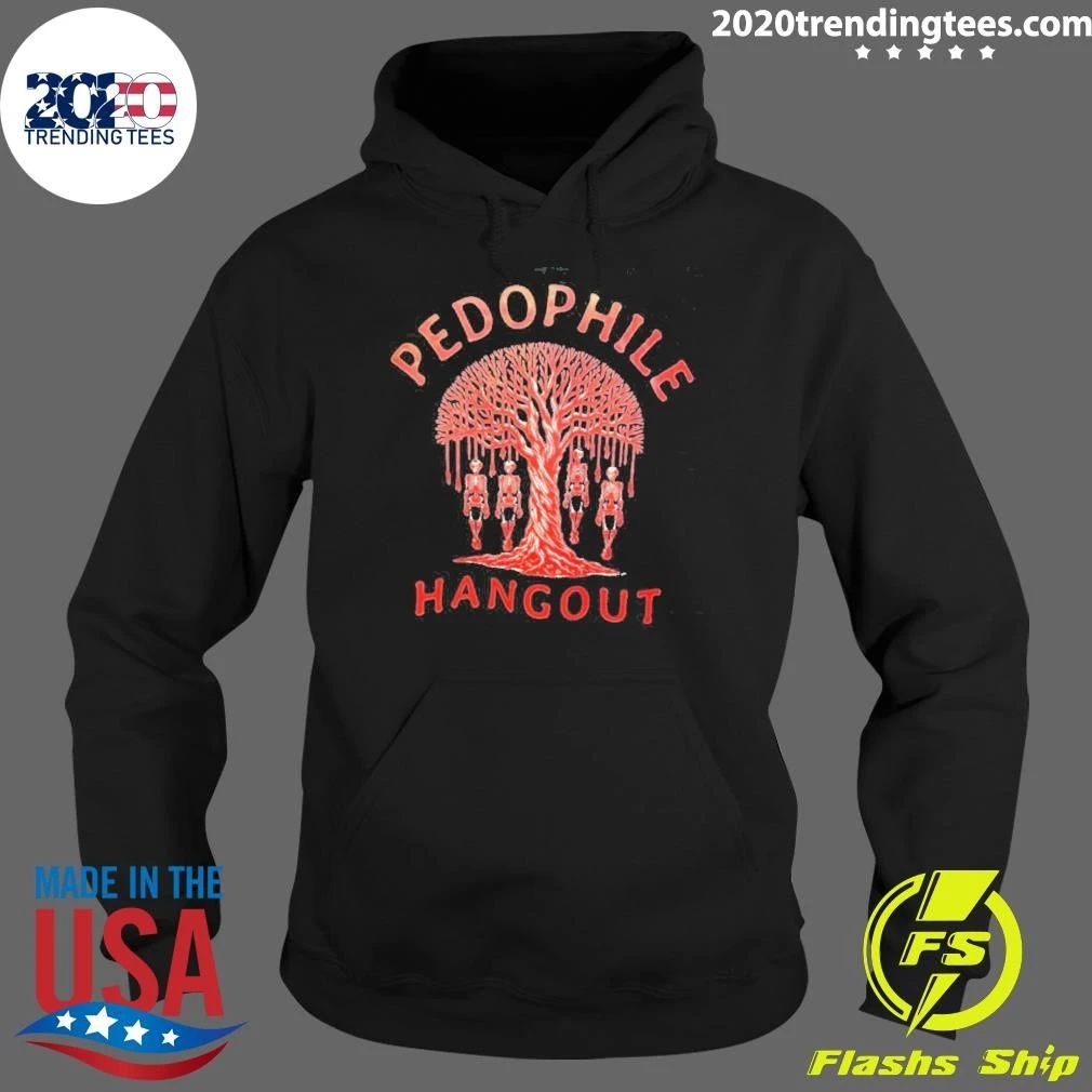 Pedophile Hangout Skeleton Tree Dark Humor Shirt