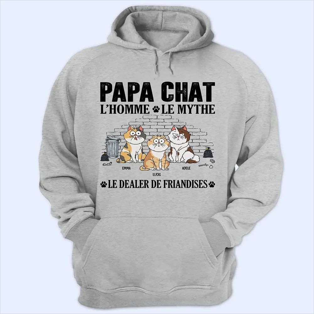Papa Chat L'Homme Le Mythe Le Dealer de Friandises - T-Shirt Personnalisé