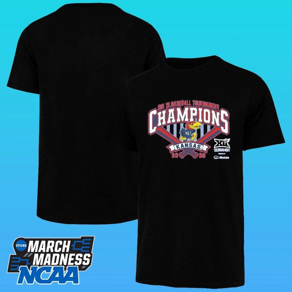 Kansas Jayhawks Light Blue 84 2026 Big 12 Baseball Tournament Champions Shirt