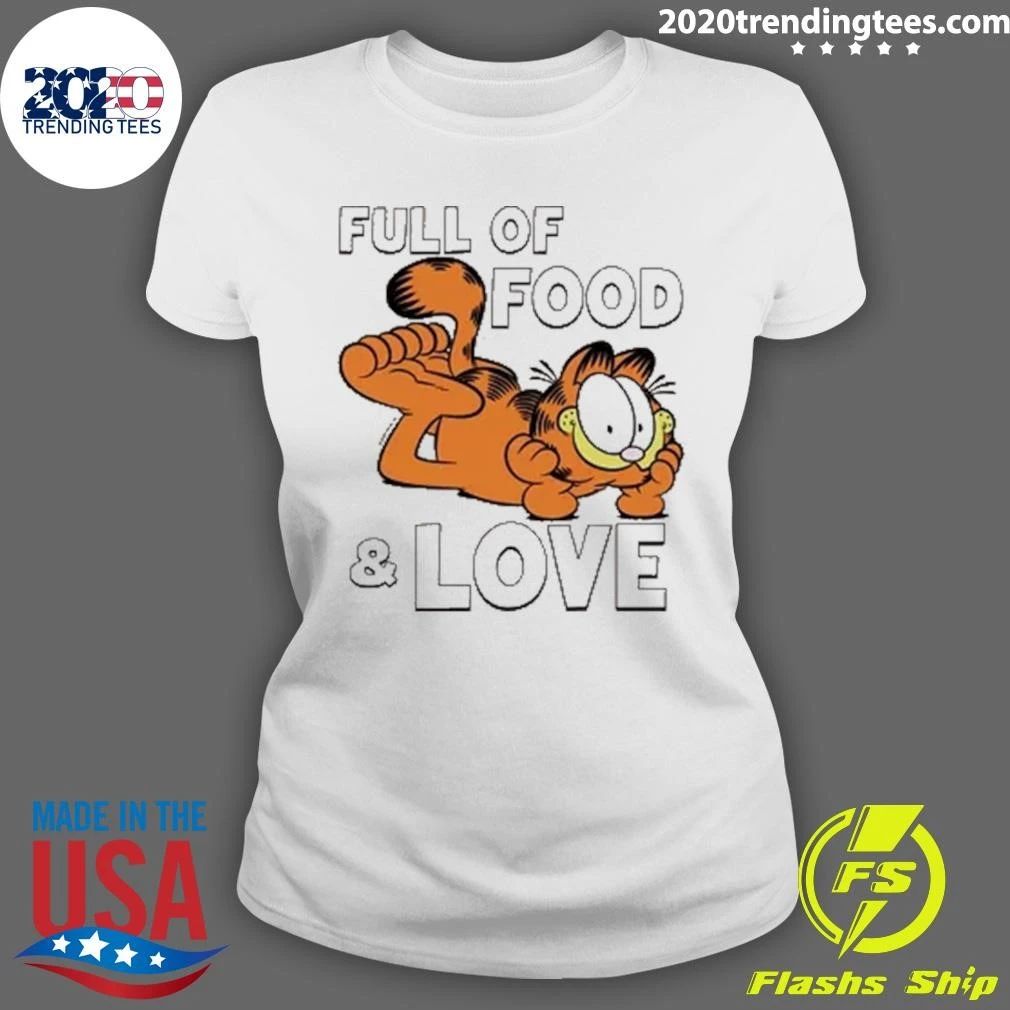 Garfield Full of Food and Love Oversized Shirt
