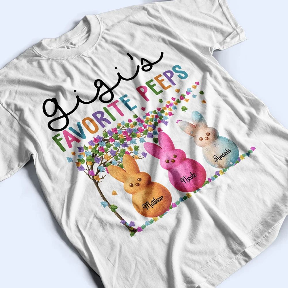 Grandma's Favorite Peeps Bunny - Personalized T Shirt