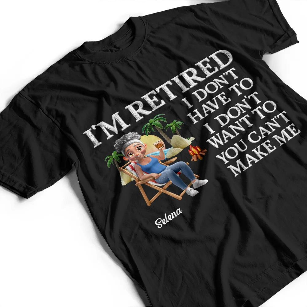 The Legend Has Retired 3D Embroidery Effect - Personalized T Shirt