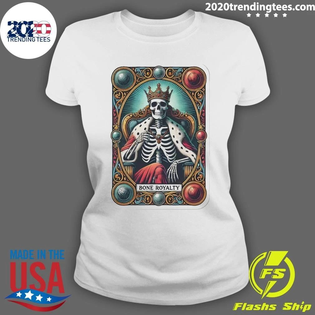 Bone Royalty Gothic Skeleton King Tarot Shirt