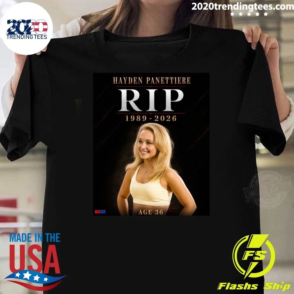Actress Hayden Panettiere Rip 1989-2026 Ace 36 Shirt