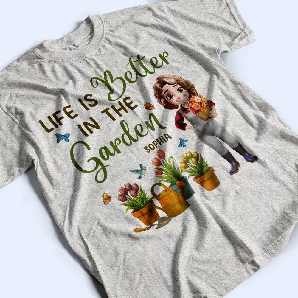 Just A Girl Who Loves Gardening 3D Effect - Personalized T Shirt