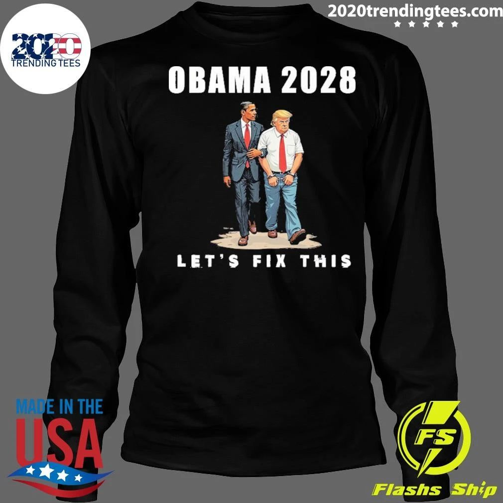Obama 2028 Political Let’s Fix This Trump Cartoon Shirt