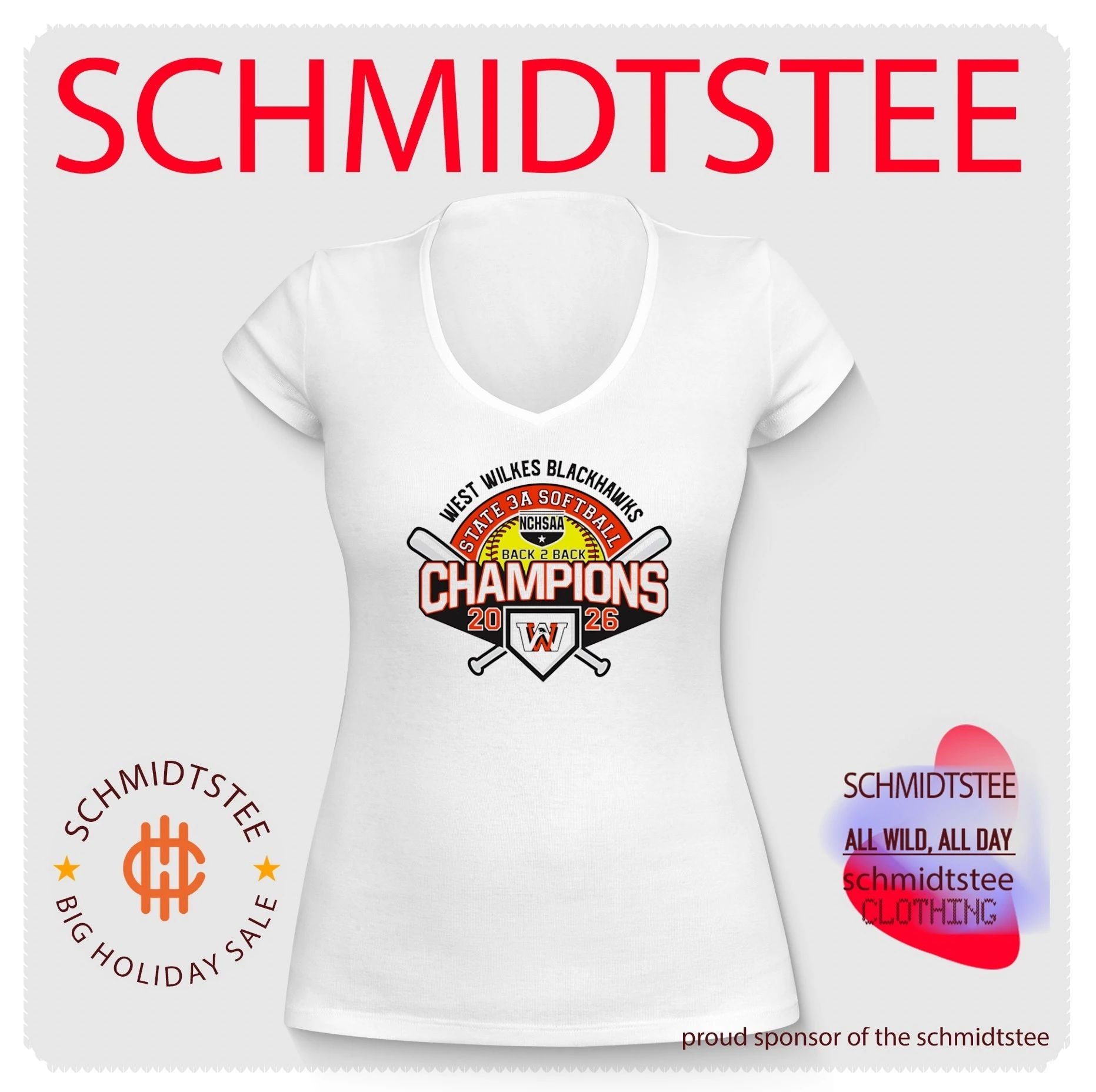 West Wilkes Blackhawks 2026 NCHSAA State 3A Softball Champions shirt