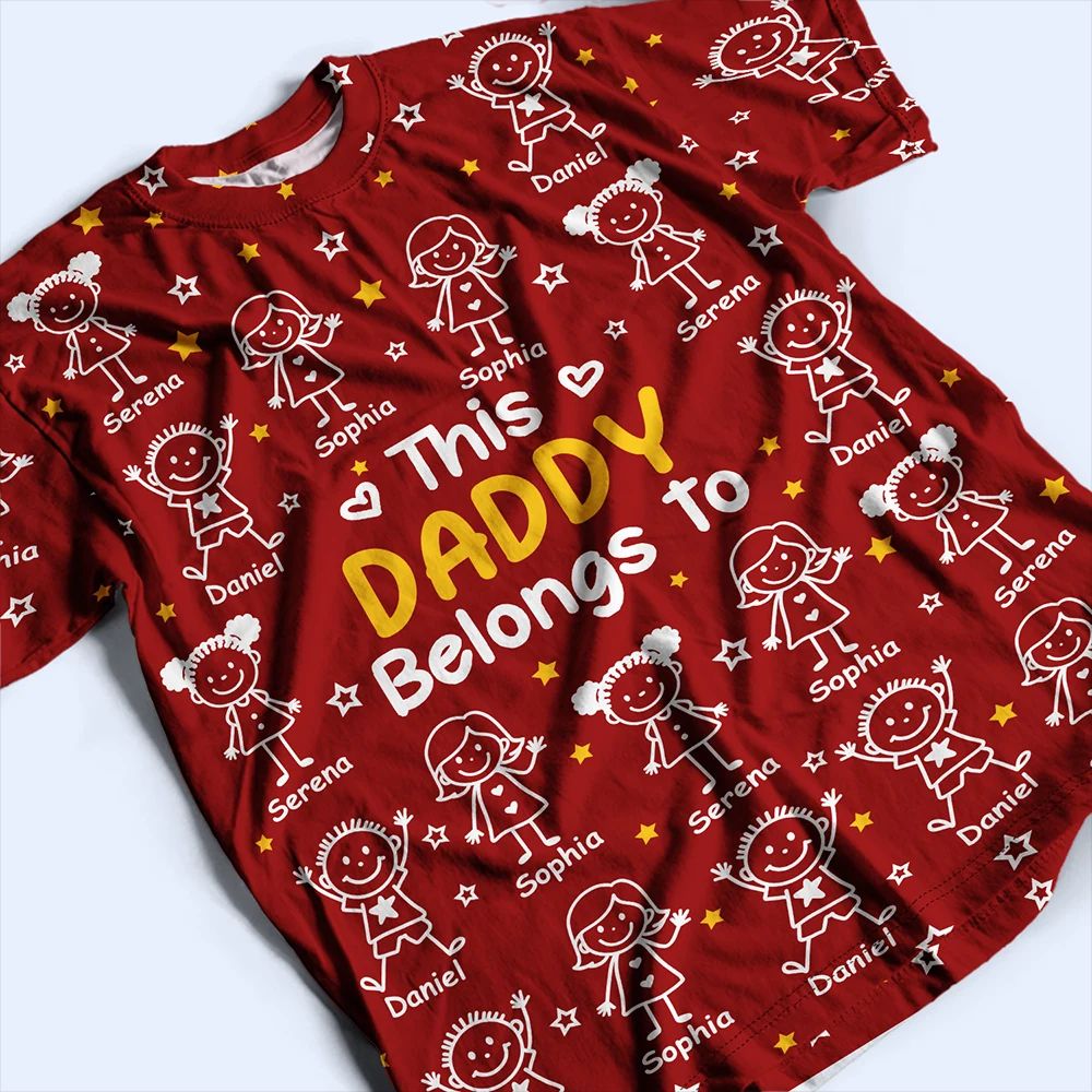 This Grandpa Grandma Belongs To Kids Pet - Personalized Full Print T Shirt
