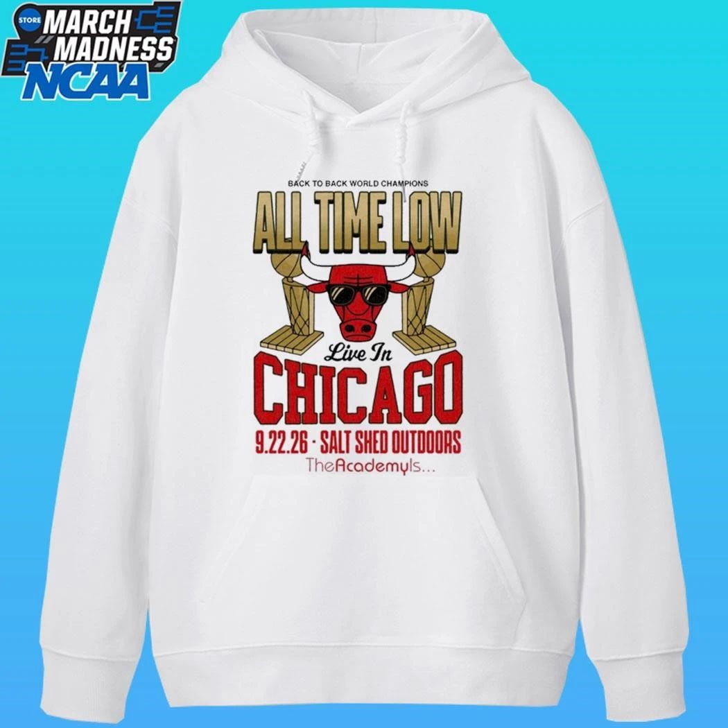 Back To Back World Champions All Time Low The Salt Shed In Chicago Il Sept 22 2026 Salt Shed Outdoors The Academy’s Shirt