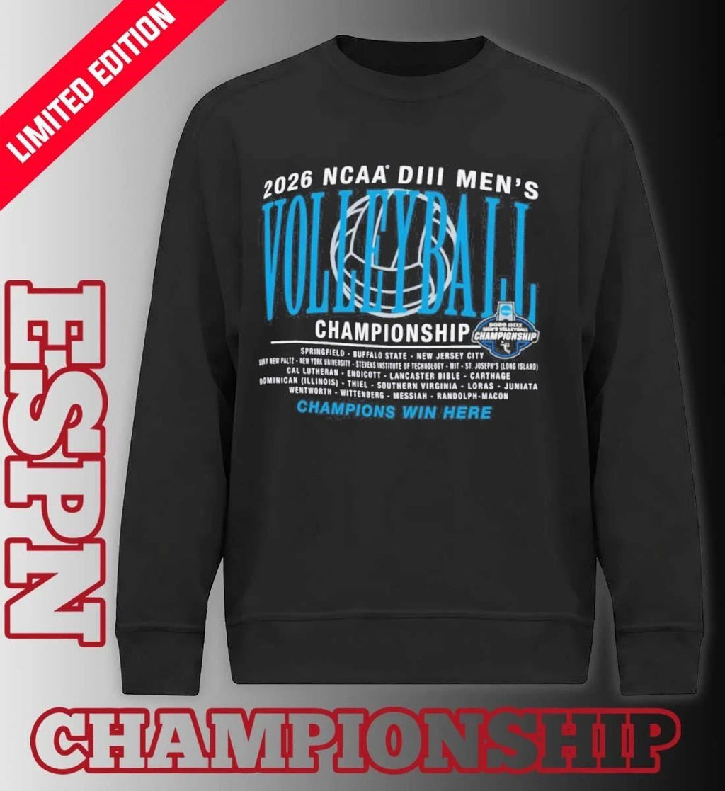 2026 NCAA DIII Men’s Volleyball 1st Round Teams Championship Shirt