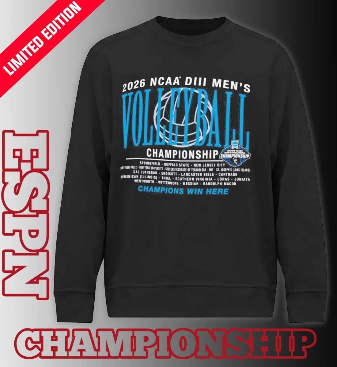 2026 NCAA DIII Men’s Volleyball 1st Round Teams Championship Shirt