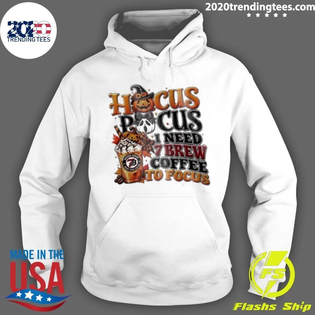 Hocus Pocus I Need 7 Brew Coffee To Focus Halloween Shirt